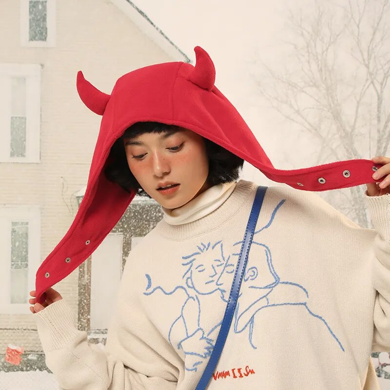 Hellion Horned Bomber Hat