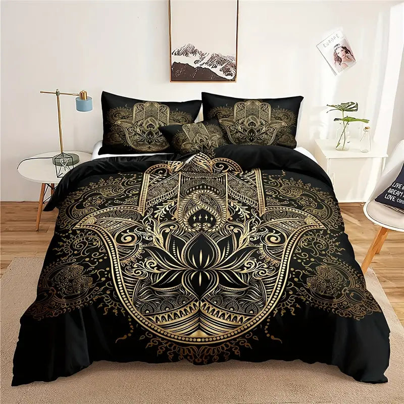 Gilded Hamsa Dreams Bedding Set