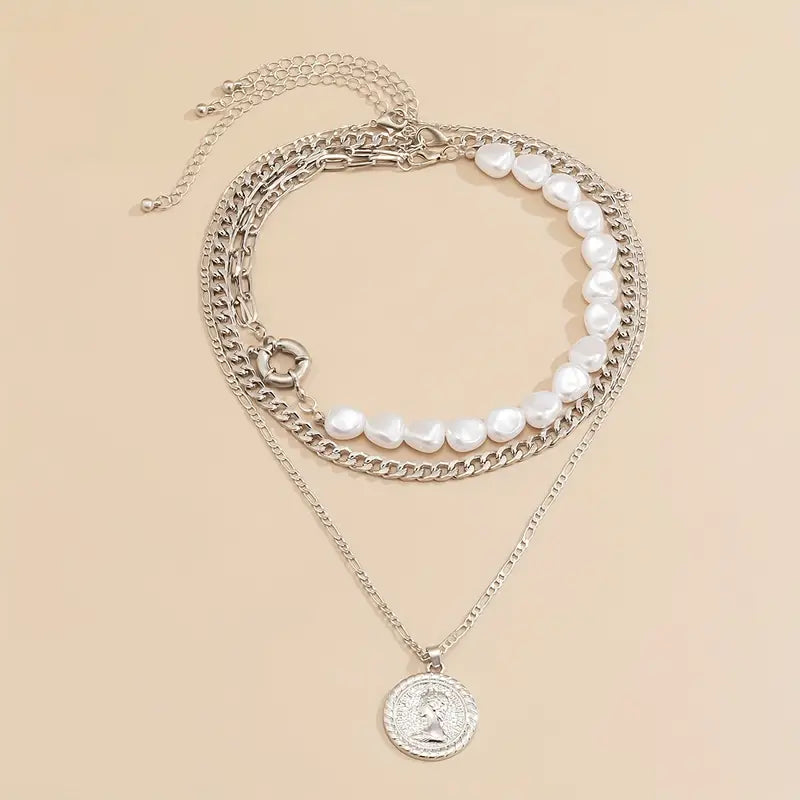 Baroque Pearl Necklace Set