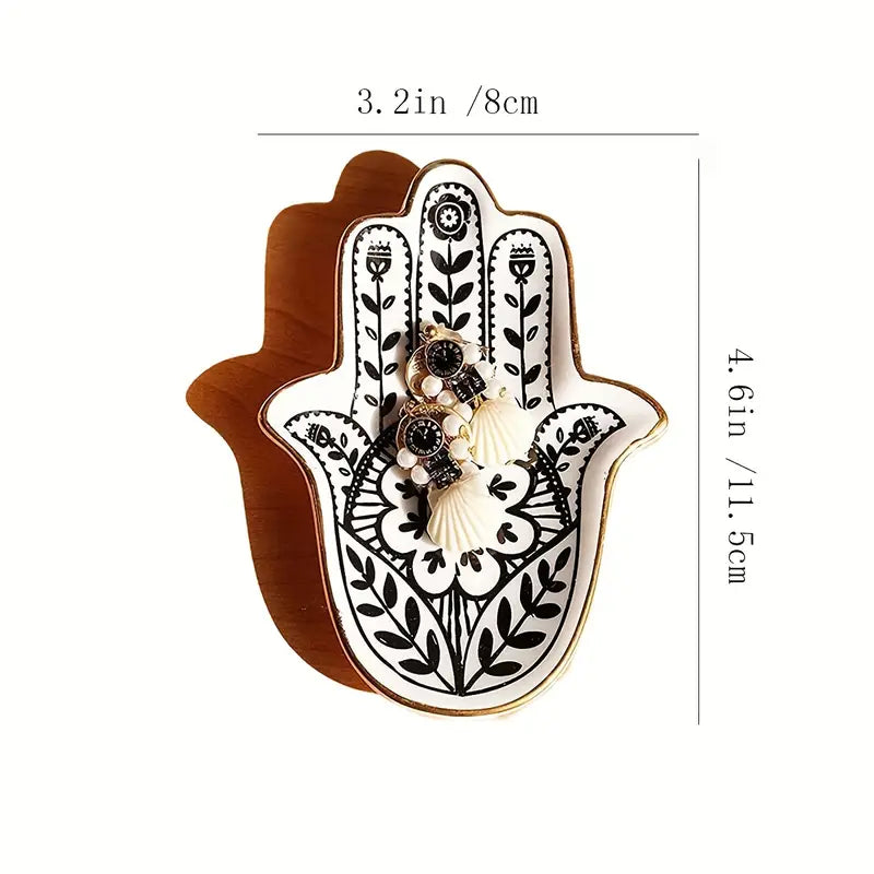 Hamsa Treasures Artisanal Jewelry Dish