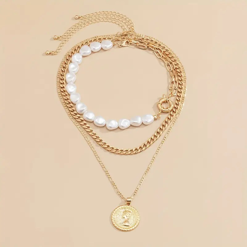 Baroque Pearl Necklace Set