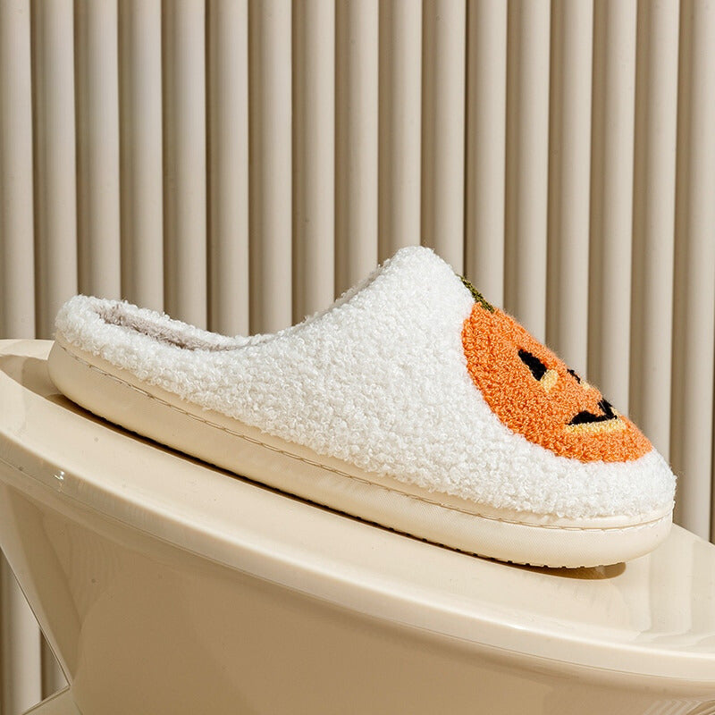 Halloween Pumpkin Plush Slippers