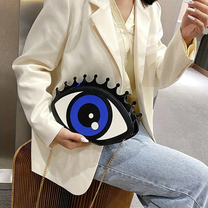 Evil Eye Leather Crossbody Bag