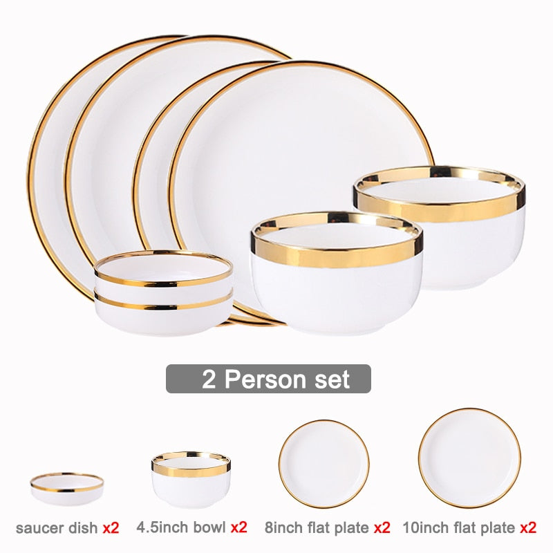 White Porcelain Dinner Set