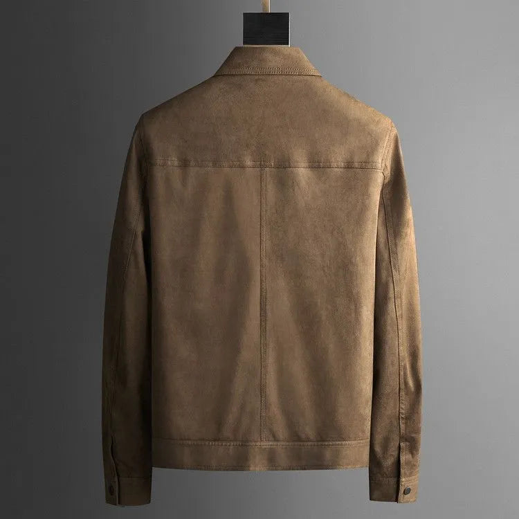 Suede Snap Button Jacket