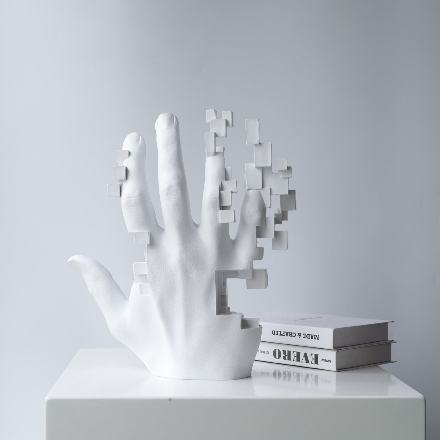 Digital Distortion Glitchy Hand Figurine