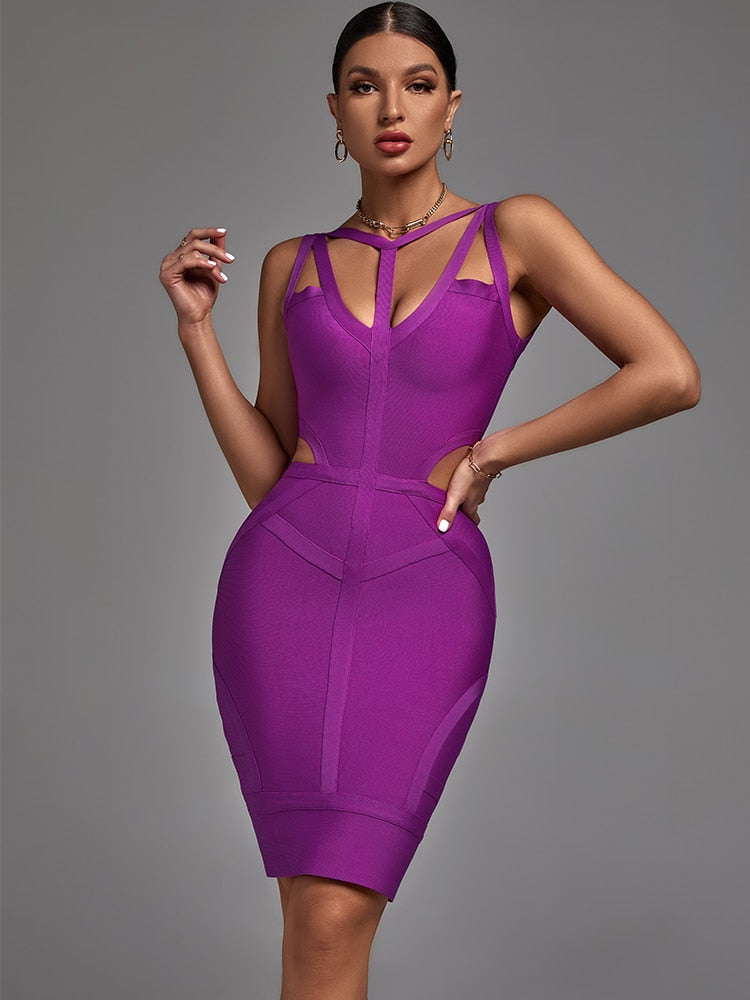 Arabella Violet Bodycon Dress