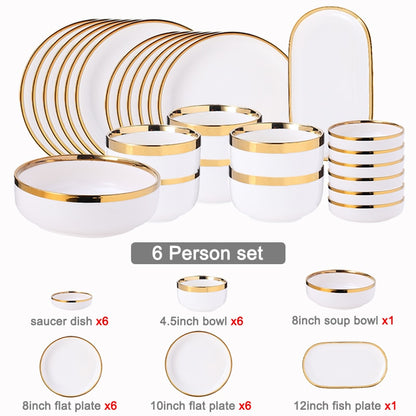 White Porcelain Dinner Set