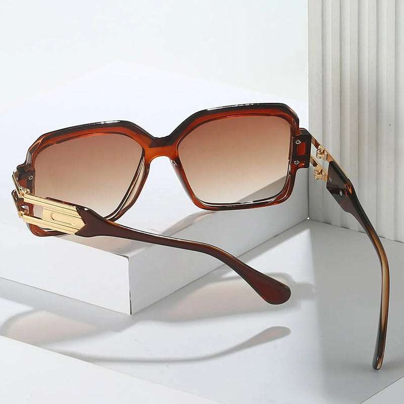 57mm Gradient Square Retro Sunglasses