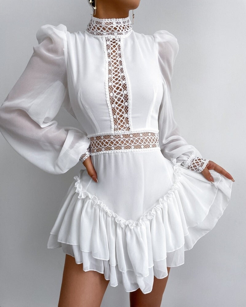 Wifey Hollow Lace Minidress