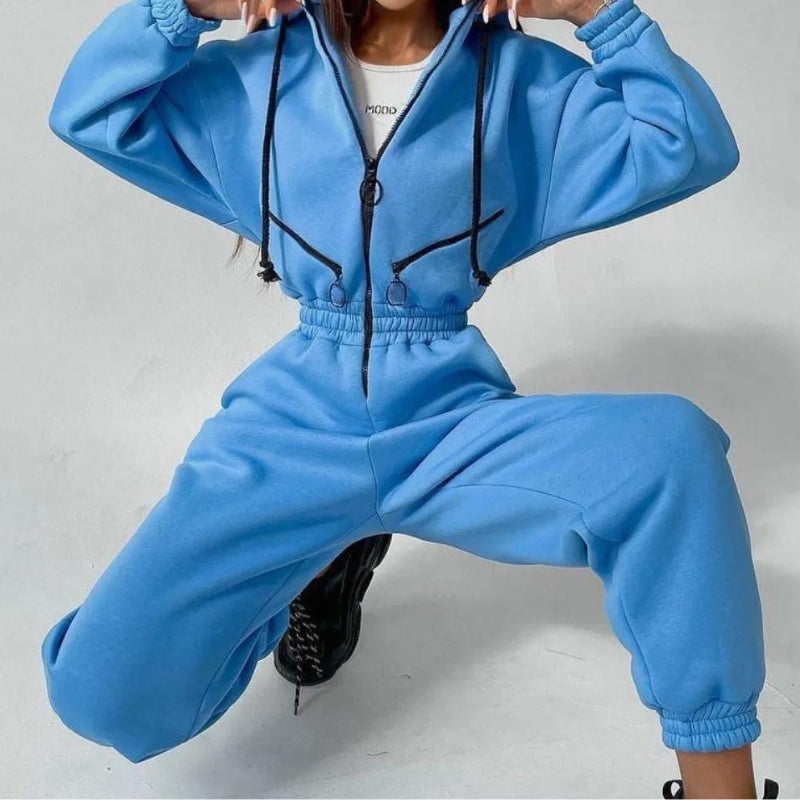 Obsession Zip-Up Hooded Jumpsuit