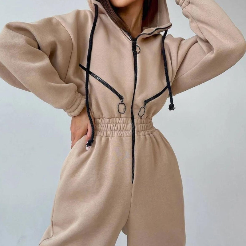 Obsession Zip-Up Hooded Jumpsuit