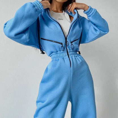 Obsession Zip-Up Hooded Jumpsuit