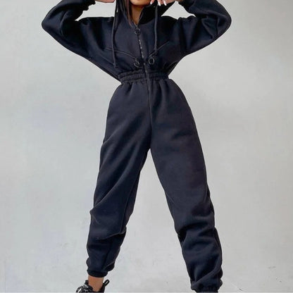 Obsession Zip-Up Hooded Jumpsuit