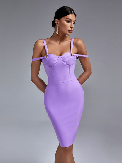 Camille Lilac Bodycon Dress