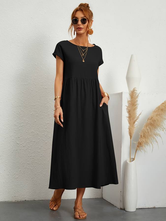 Effortless Chic Pocketed Dress