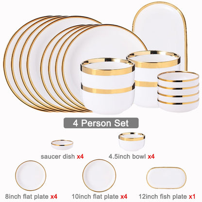 White Porcelain Dinner Set