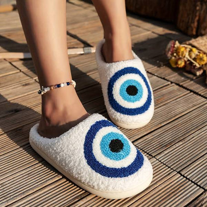 Evil Eye Plush Slippers