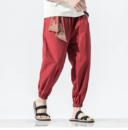 Tsuru Japanese Style Linen Pants