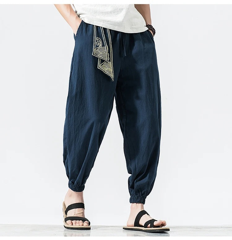 Tsuru Japanese Style Linen Pants