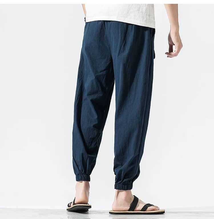 Tsuru Japanese Style Linen Pants