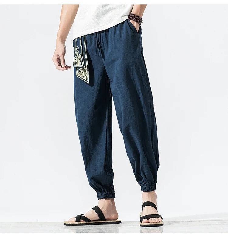 Tsuru Japanese Style Linen Pants