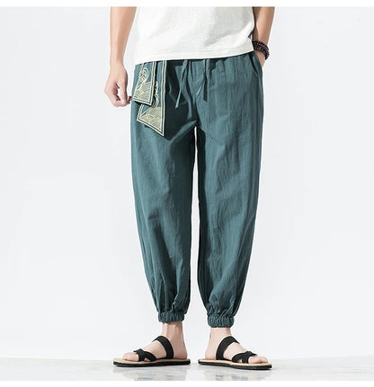 Tsuru Japanese Style Linen Pants