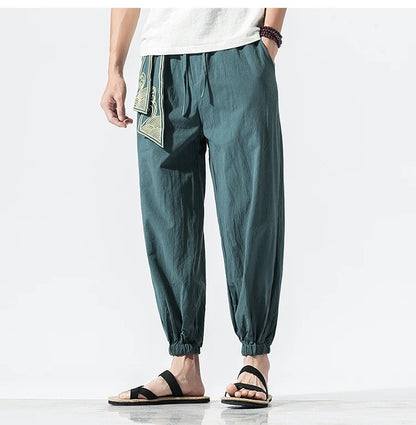 Tsuru Japanese Style Linen Pants