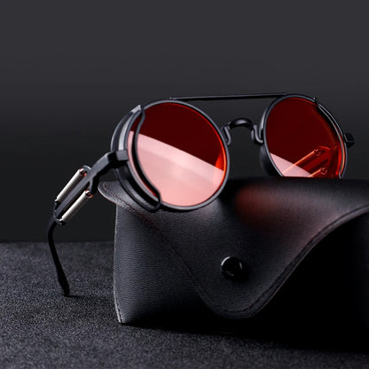 51mm Vintage Punk Round Sunglasses