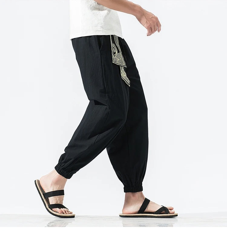 Tsuru Japanese Style Linen Pants