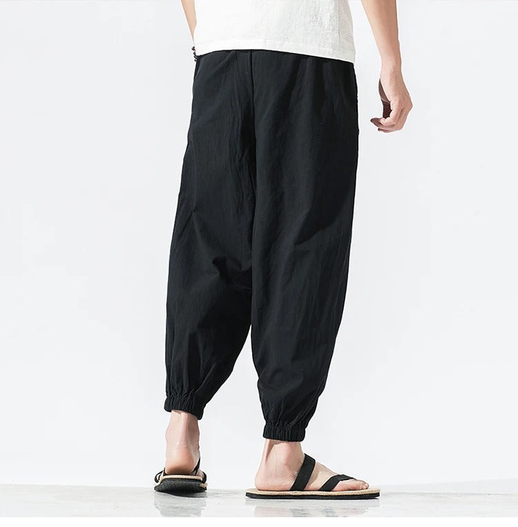 Tsuru Japanese Style Linen Pants