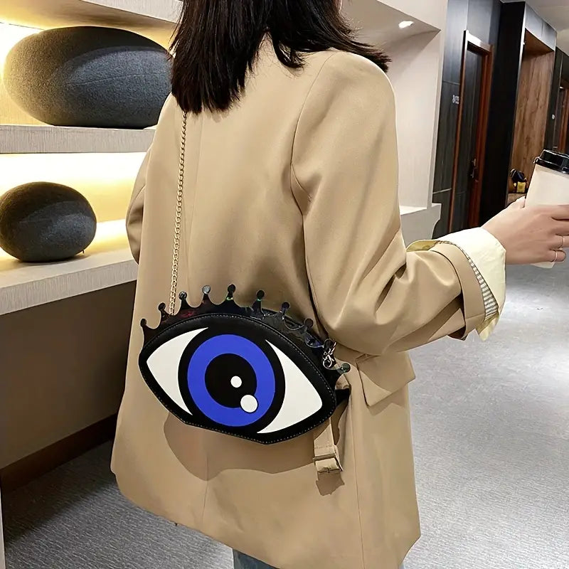 Evil Eye Leather Crossbody Bag