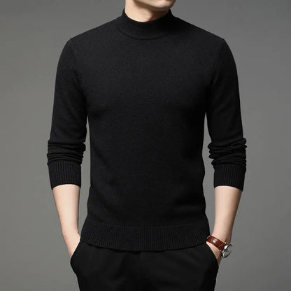 Essentials Mock Neck Wool Pullover