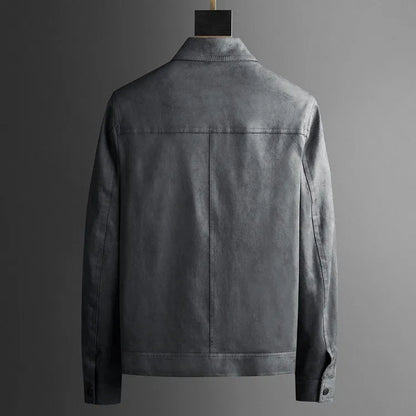 Suede Snap Button Jacket