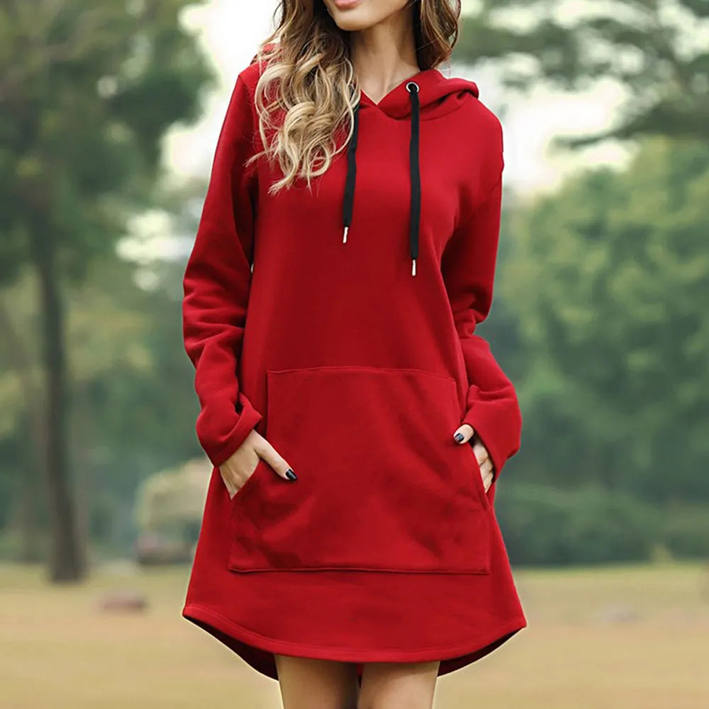 Oversized Cotton Hoodie Dress