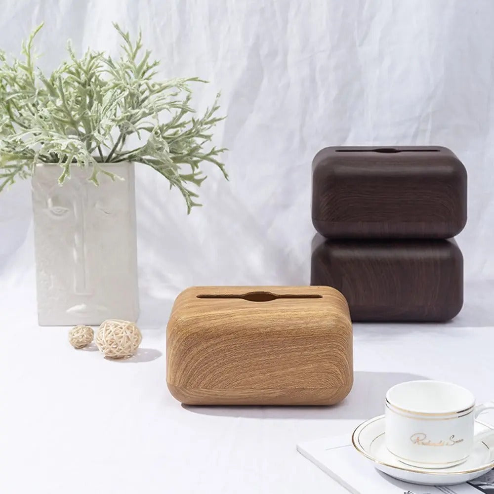 Nordic Wood Grain Tissue Box Holder