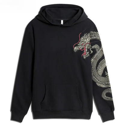 Dragon Sleeve Embroidered Hoodie