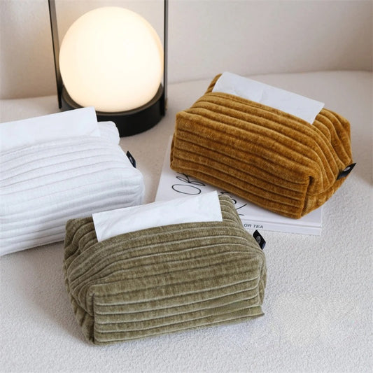 Velvet Corduroy Tissue Holder