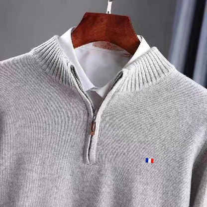 Premium Cashmere Blend Zip Pullover