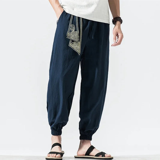 Tsuru Japanese Style Linen Pants