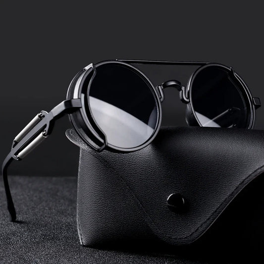 51mm Vintage Punk Round Sunglasses