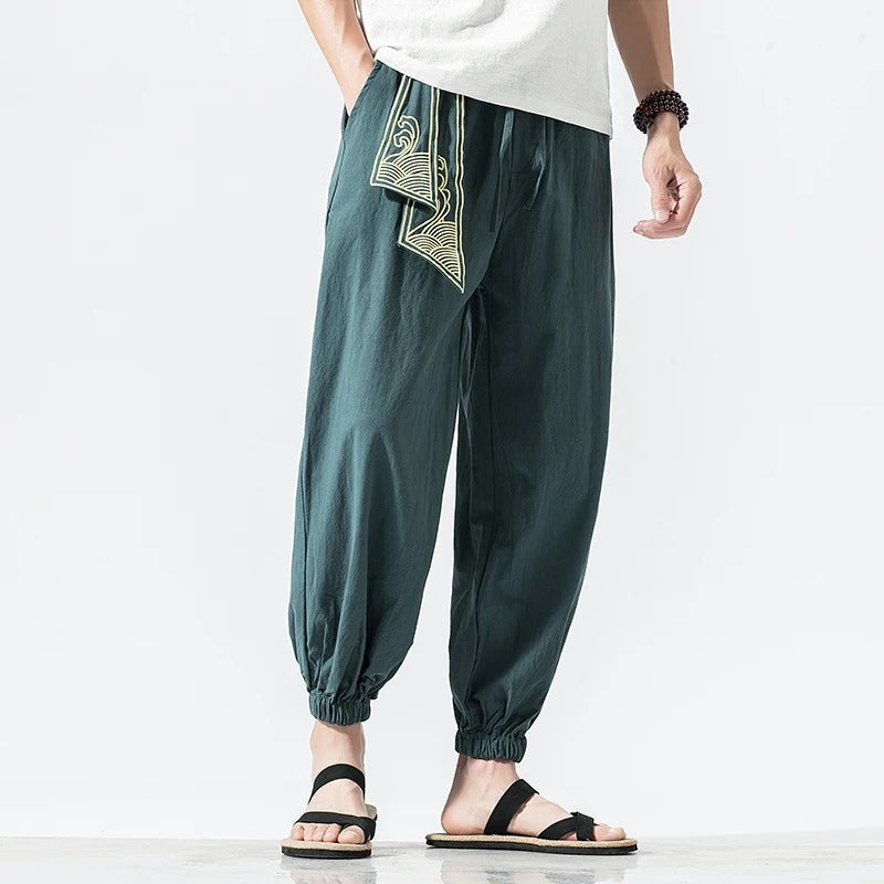 Tsuru Japanese Style Linen Pants