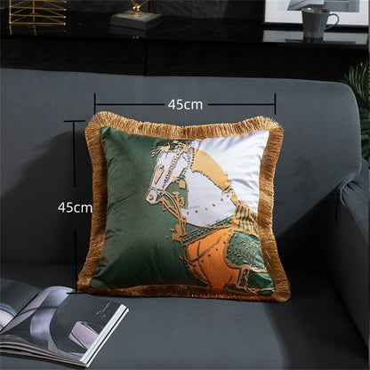 Equestrian Accent Pillow Cover