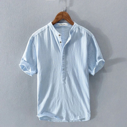 Forte Short Sleeve Linen Pullover