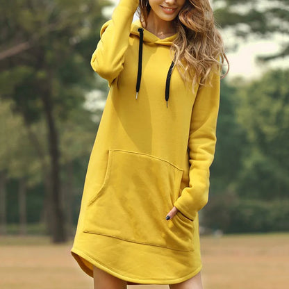 Oversized Cotton Hoodie Dress