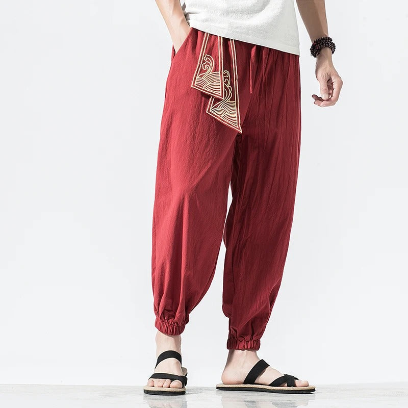 Tsuru Japanese Style Linen Pants