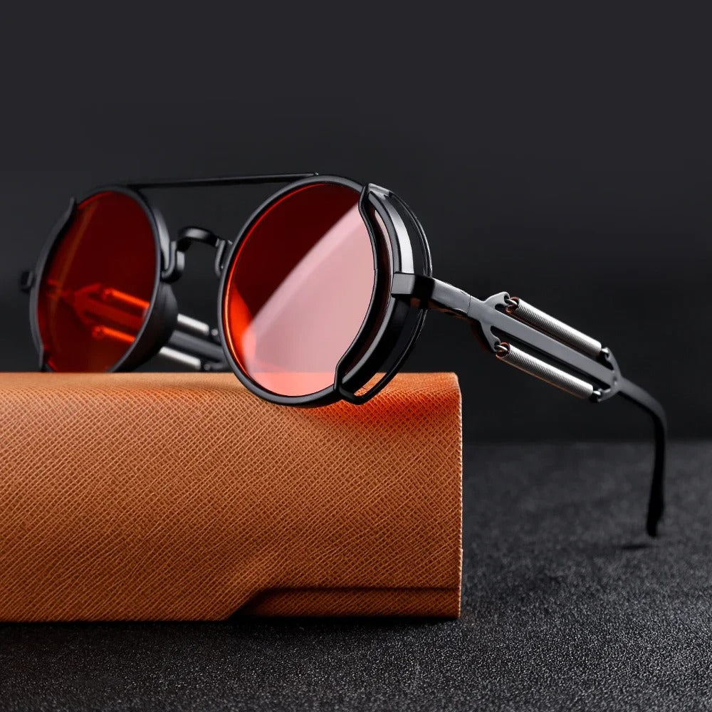 51mm Vintage Punk Round Sunglasses