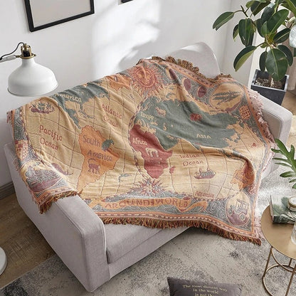 World Explorer Throw Blanket