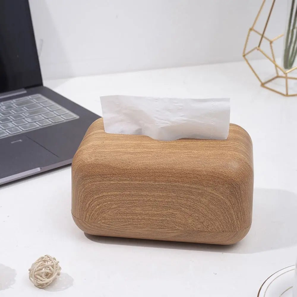 Nordic Wood Grain Tissue Box Holder