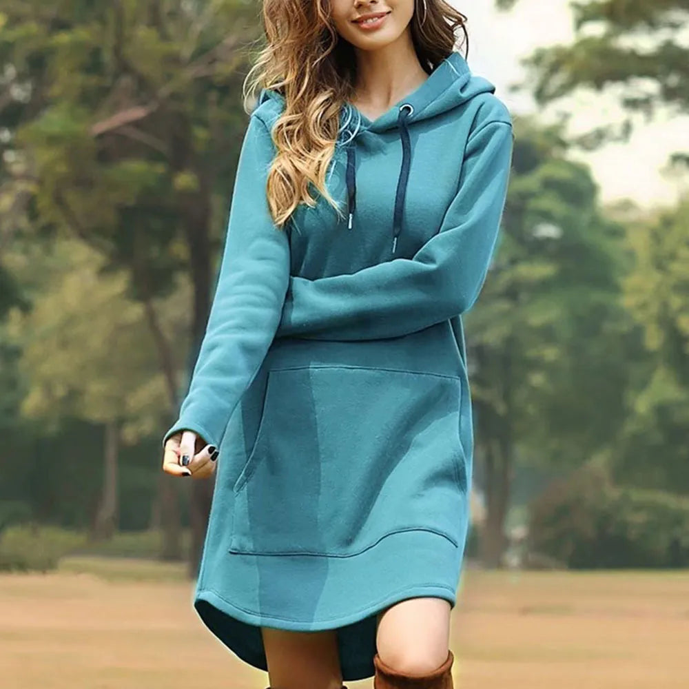 Oversized Cotton Hoodie Dress